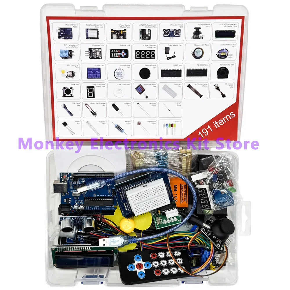 ATmega328P UNO R3 Ultimate Starter Kit – DIY Electronics Learning Electronics Starter Kit Axl