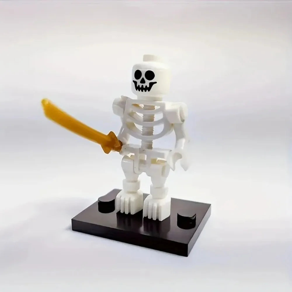 Skeleton Soldier Mini Building Block Figures | Halloween Army Set Mini Building Block Figures Axl