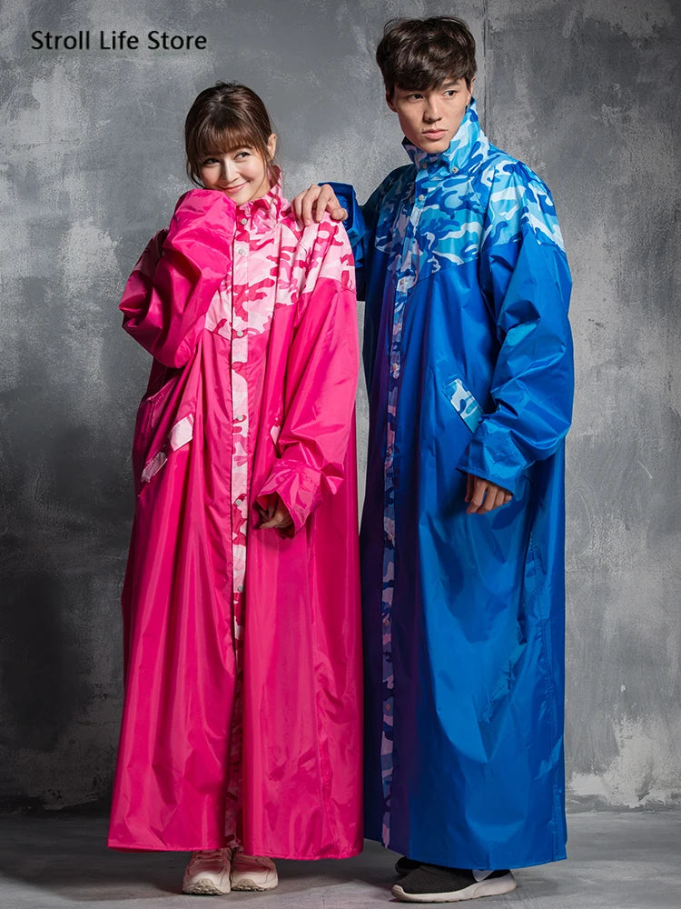 Camouflage Long Raincoat – Unisex Motorcycle Rain Poncho Rain Poncho Axl