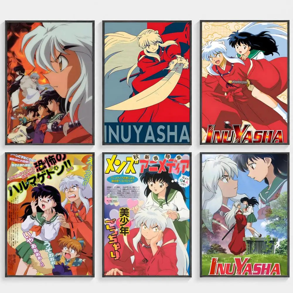 Inuyasha Anime Poster HD Art – Waterproof Sticky Wall Decor Anime Wall Poster Axl