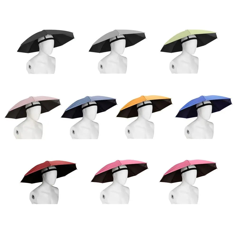 Foldable Hands-Free Umbrella Hat – Windproof Sun & Rain Cap Umbrella Hat Axl