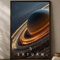 Planets Self-Stick Wall Poster – HD Waterproof Space Art Decor Wall Art Poster Axl White03 50X70cmNoframe