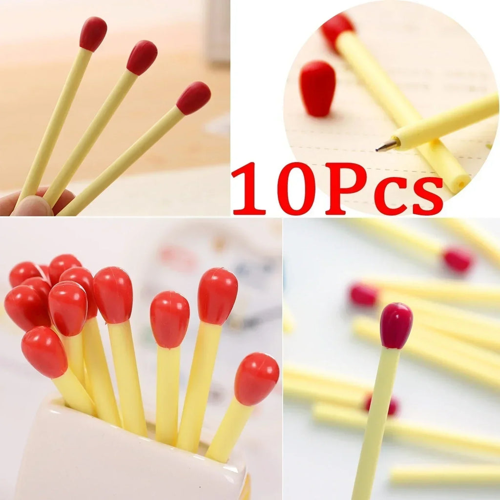 10-Pack Match-Shaped Novelty Ballpoint Pens – Office & School Novelty Ballpoint Pens Axl