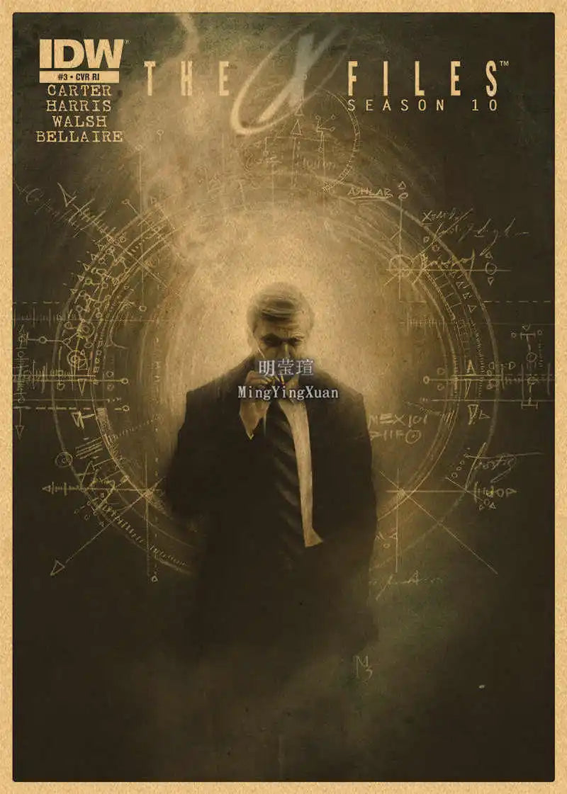 X-Files "I Want to Believe" UFO Alien Vintage Kraft Poster