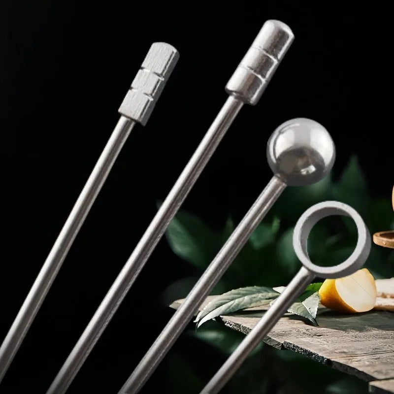 Stainless Steel 304 Cocktail Picks – Fruit Skewer Set 10/50/100 Cocktail Picks Axl