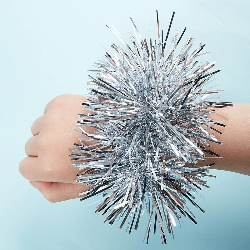 2 Pcs Cheerleading Wrist Pompoms – 7 Colors Dance Bracelet Cheerleading Pompoms Axl