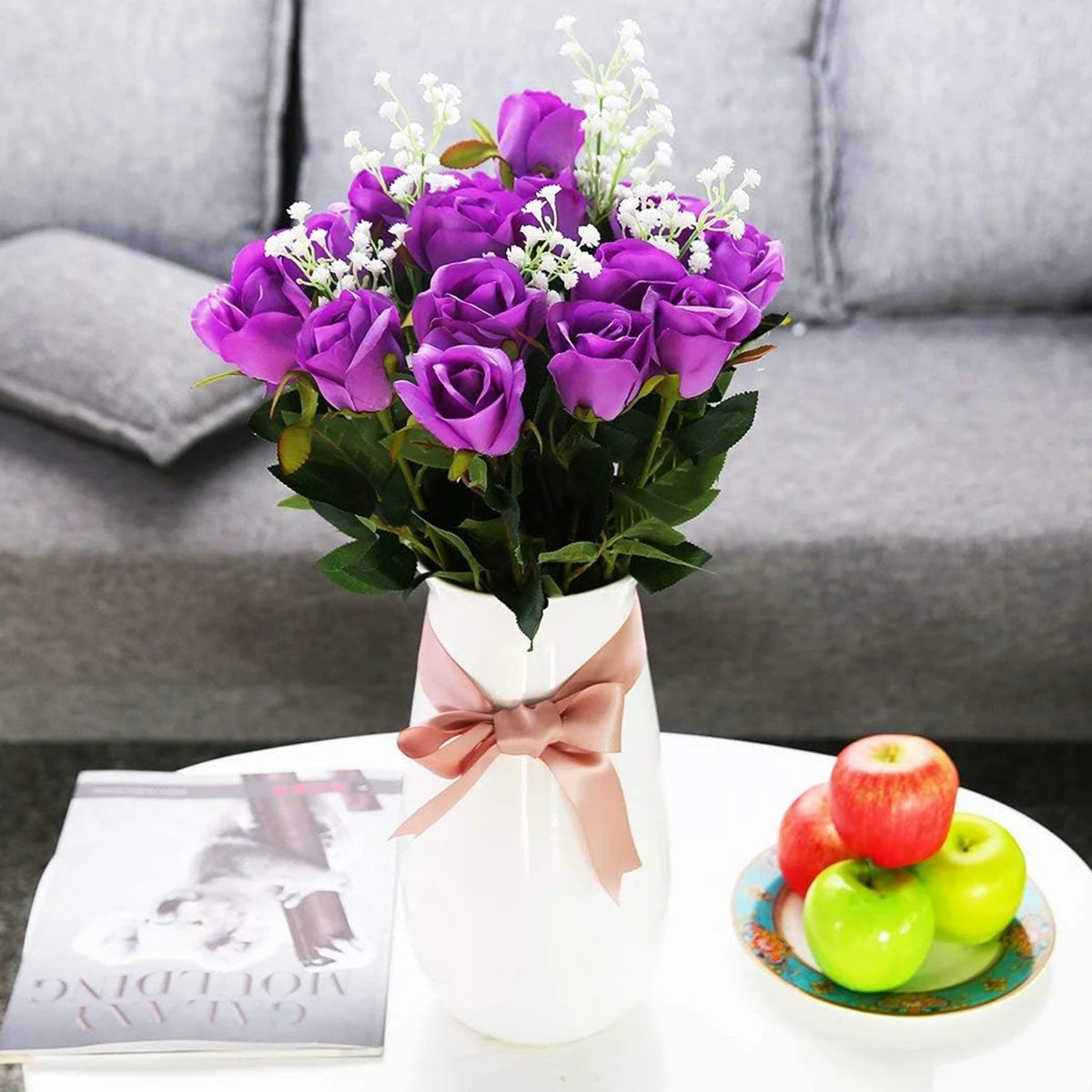 Silk Rose Bouquet – Artificial Flowers for Wedding & Home Decor Artificial Flower Bouquet Axl
