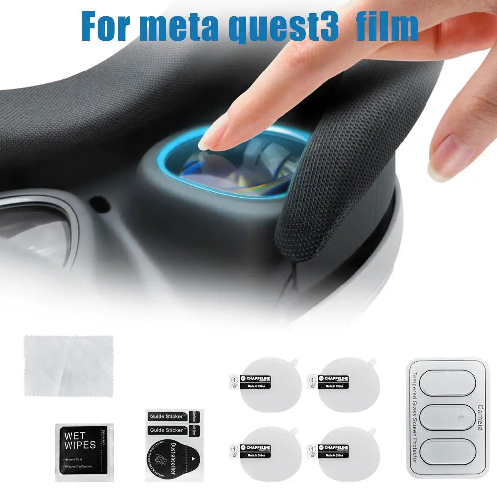 Tempered Glass Lens Protector for Meta Quest 3 – 2-in-1 Set VR Lens Protector Axl