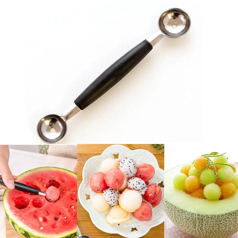 Double-End Stainless Steel Melon Baller & Ice Cream Scoop Melon Baller Scoop Axl