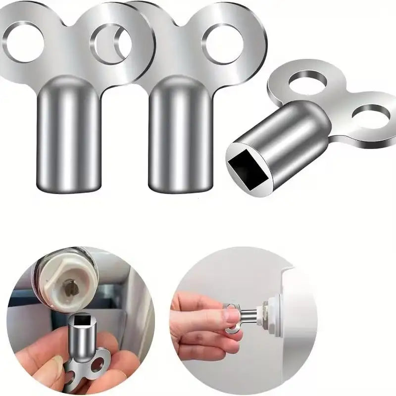 4-Pack Metal Radiator Bleed Keys – EU Thread, Corrosion-Resistant Radiator Bleed Key Axl