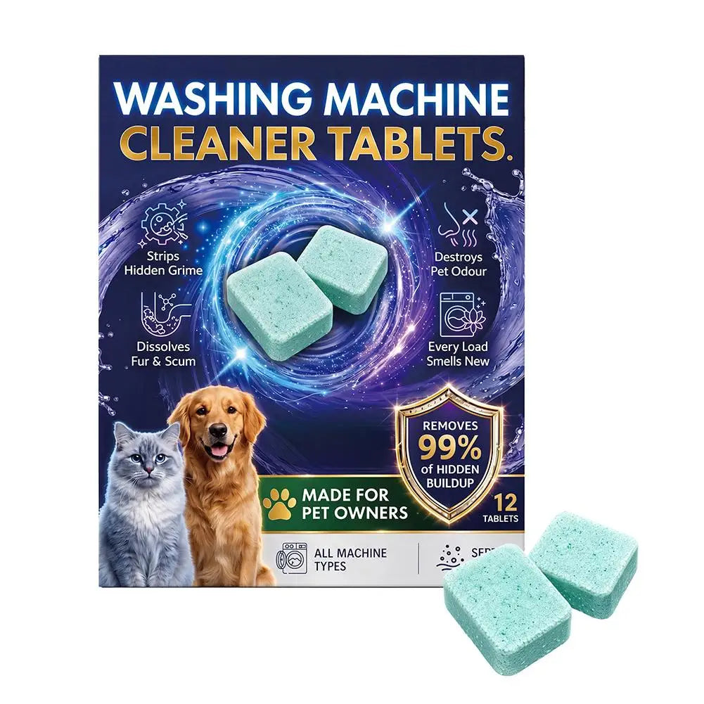 Washing Machine Cleaning Tablets 12/24 Pack – Descaler & Deodorizer Washer Cleaning Tablets Axl 1 Bag