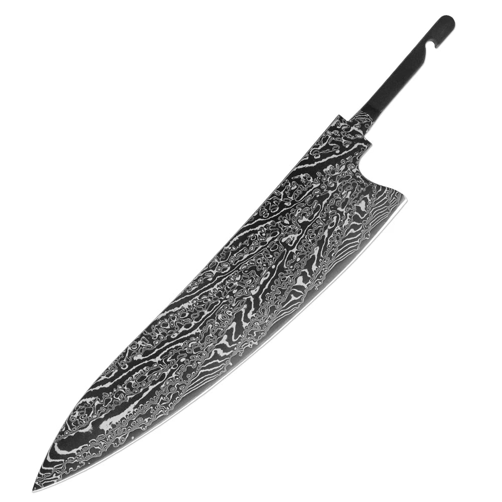 Damascus Steel Knife Blank Set 1–8 PCS | DIY Kitchen Blade Knife Blank Set Axl Chef Knife