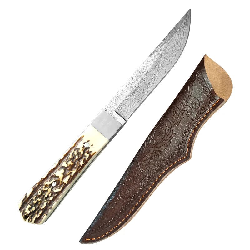 InLeung Damascus Kitchen Cleaver – Hand Forged Stainless Steel Kitchen Cleaver Knife Axl Kitchen knife A