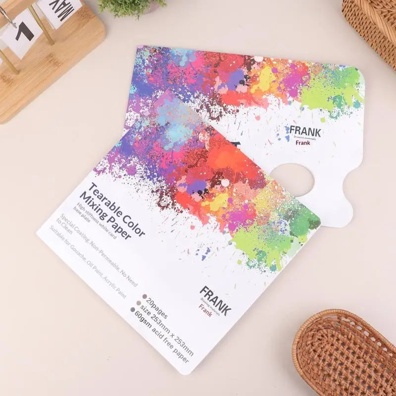 Disposable Tear-Off Palette Paper – Acrylic, Oil & Watercolor Palette Paper Pad Axl