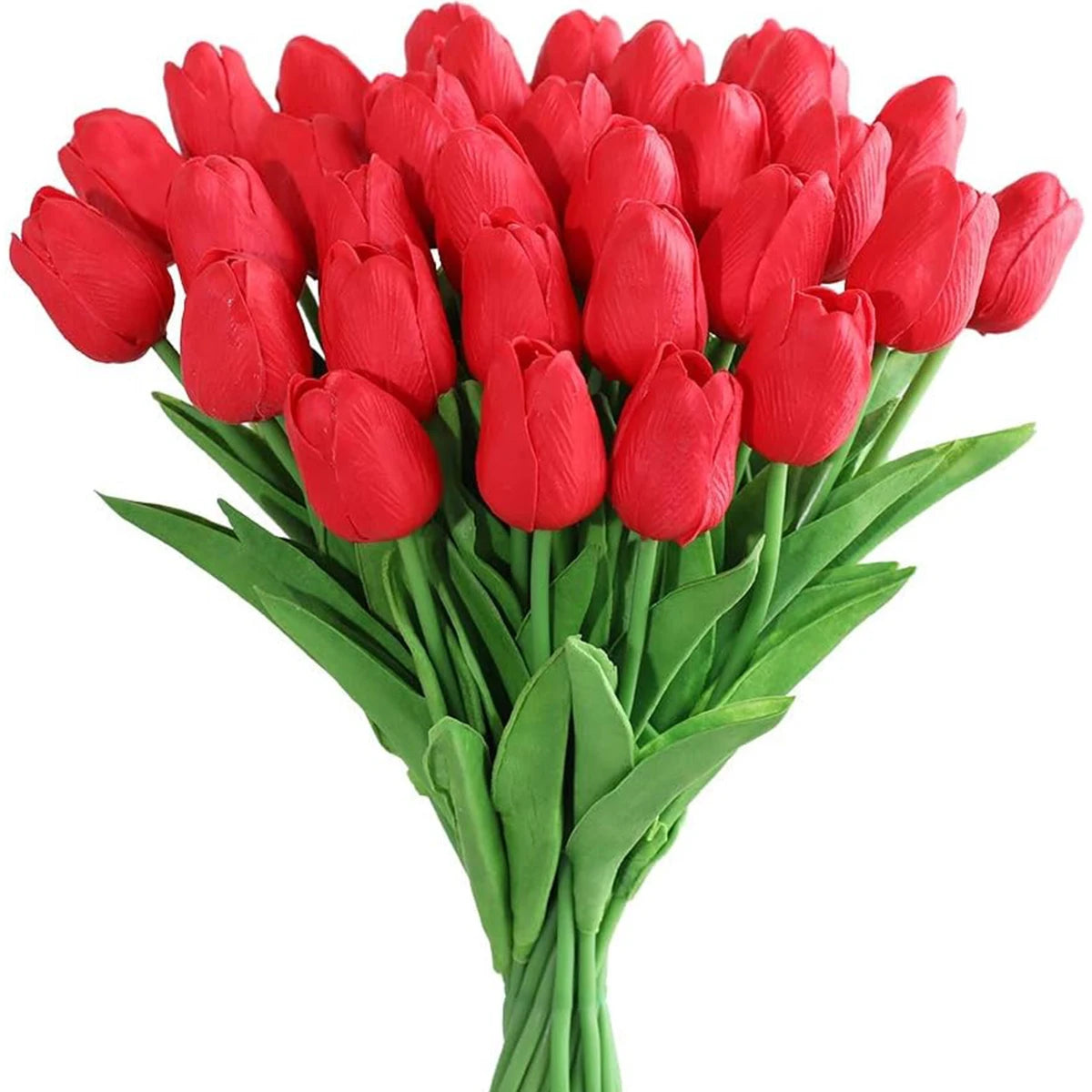 10 PCS Real Touch Artificial Tulips – Wedding & Home Decor Artificial Flowers Axl Red