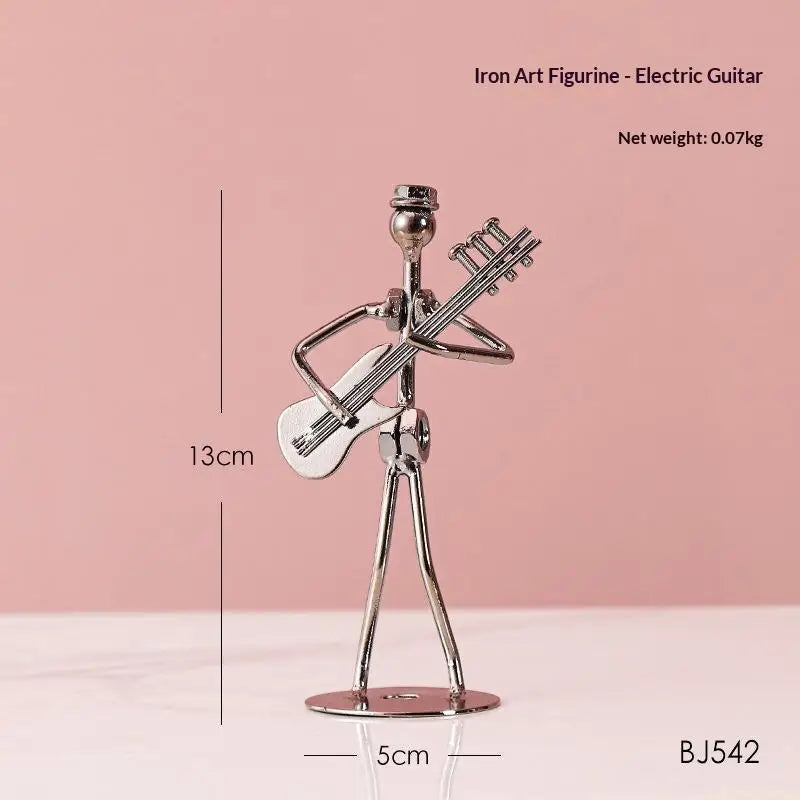 Retro Mini Metal Music Band Figurine | Minimalist Decor Gift Desktop Decor Figurine Axl A6