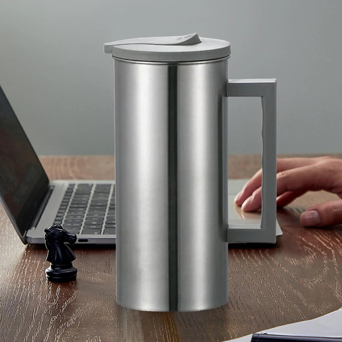 Stainless Steel Pitcher – Large Capacity Hot & Cold Drink Jug Beverage Pitcher Axl