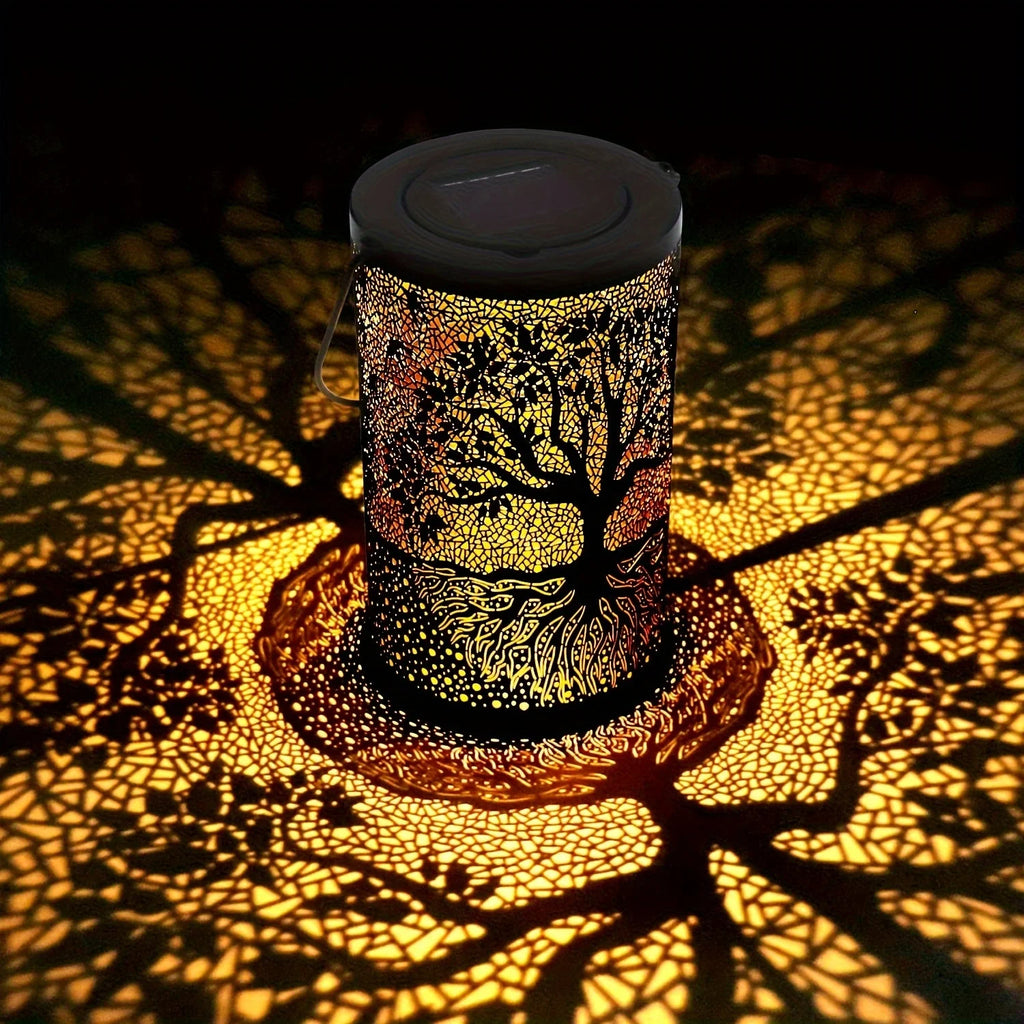 Hanging Solar Lantern – Vintage Metal LED Tree Garden Light Solar Garden Lantern Axl