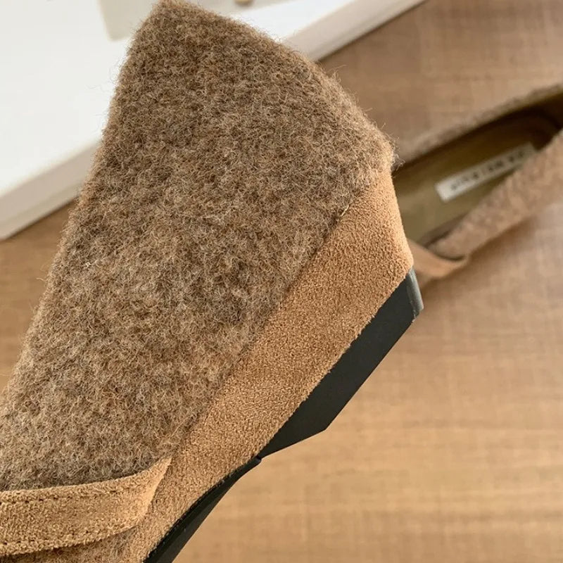 Women's Mary Jane Low Heel Dress Shoes – Bowknot Tweed Pumps Mary Jane Pumps Axl