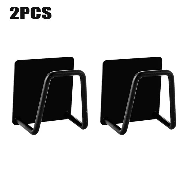 Stainless Steel Sink Sponge Holder & Drainer Rack Organizer Sink Rack Organizer Axl 2PCS Black-B