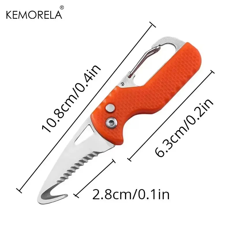 KEMORELA Foldable Serrated Pocket Knife EDC Keychain Tool Folding Pocket Knife Axl