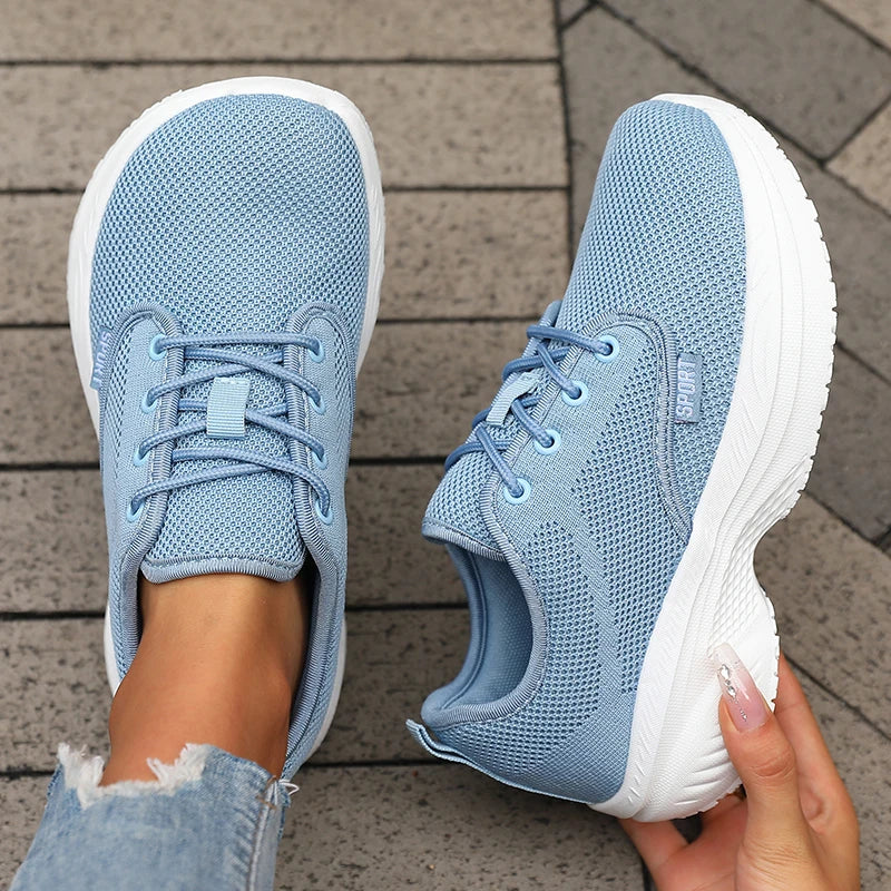 ZULIWAGN Women's Wide Toe Platform Running Sneakers Platform Running Sneakers Axl SKY BLUE 46