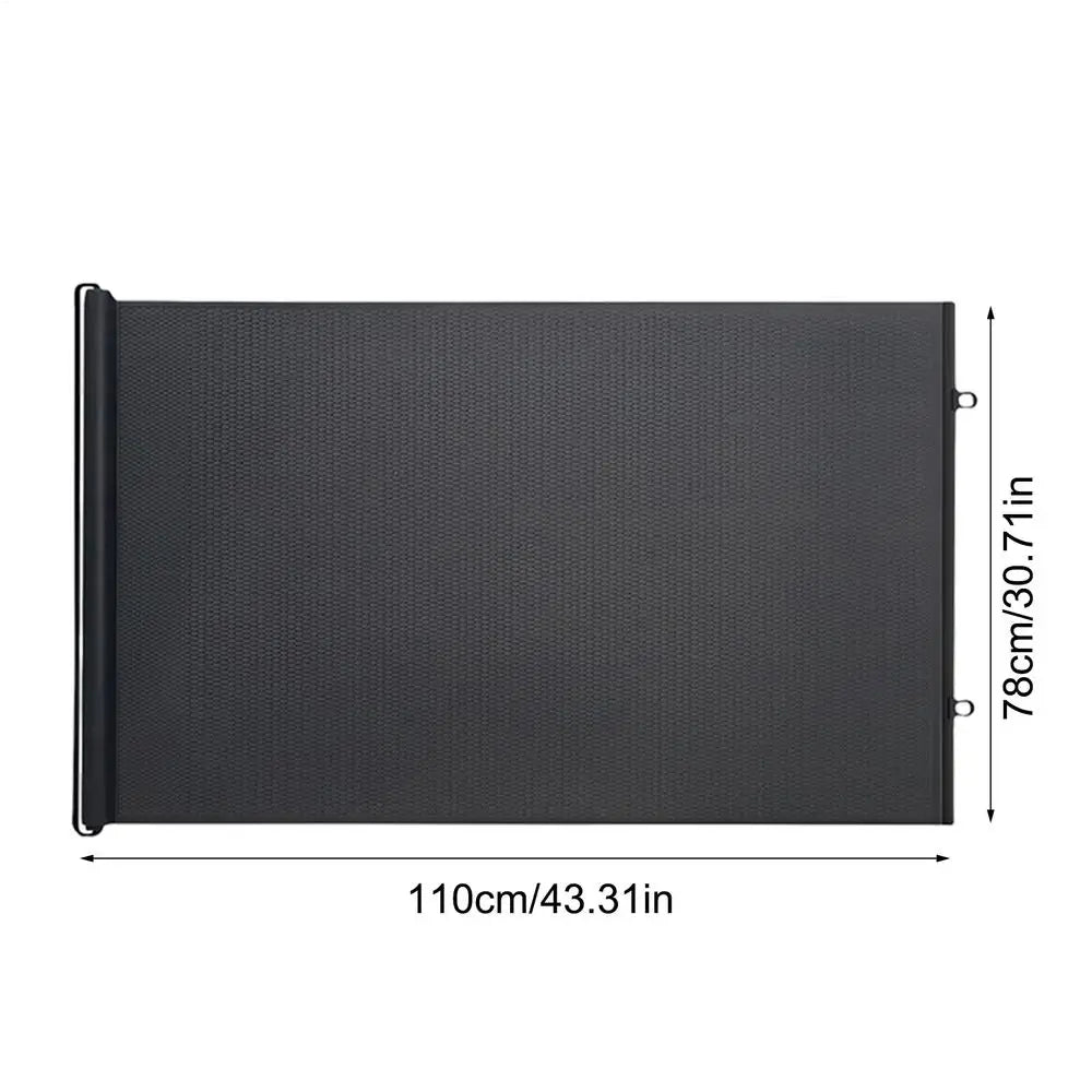 Retractable Dog Gate – No-Drill Pet Safety Barrier for Stairs Retractable Pet Gate Axl Black S