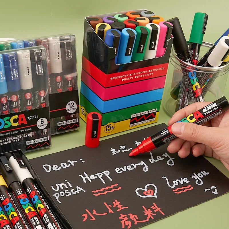 Uni POSCA Acrylic Paint Markers PC-1M 3M 5M – Multi-Colour Acrylic Paint Markers Axl