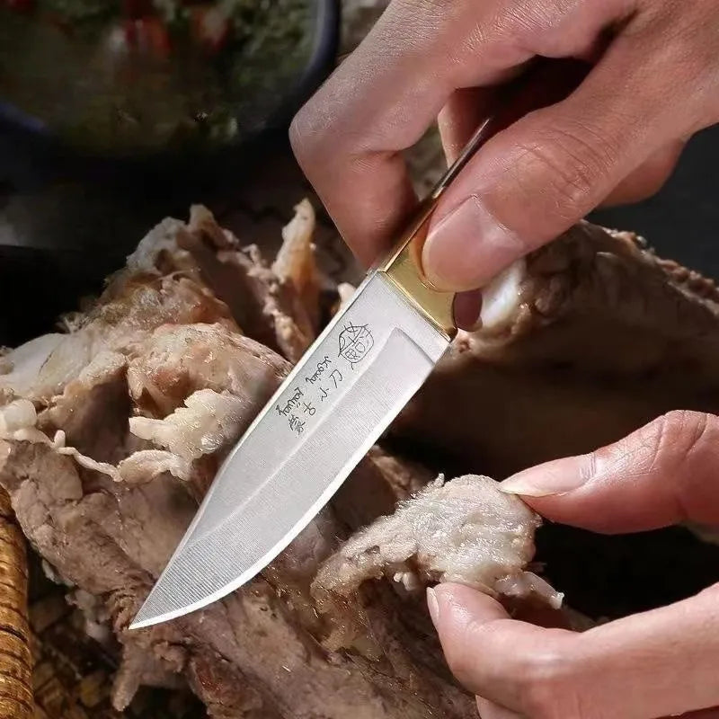 Portable Stainless Steel Boning Knife with Leather Cover Boning Knife Axl