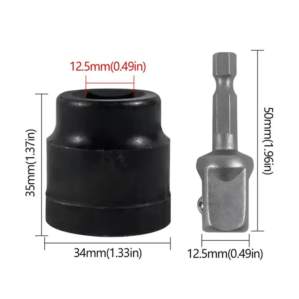 Jack Socket Adapter – Heavy Duty Electric Drill & Wrench Drive Jack Socket Adapter Axl Black