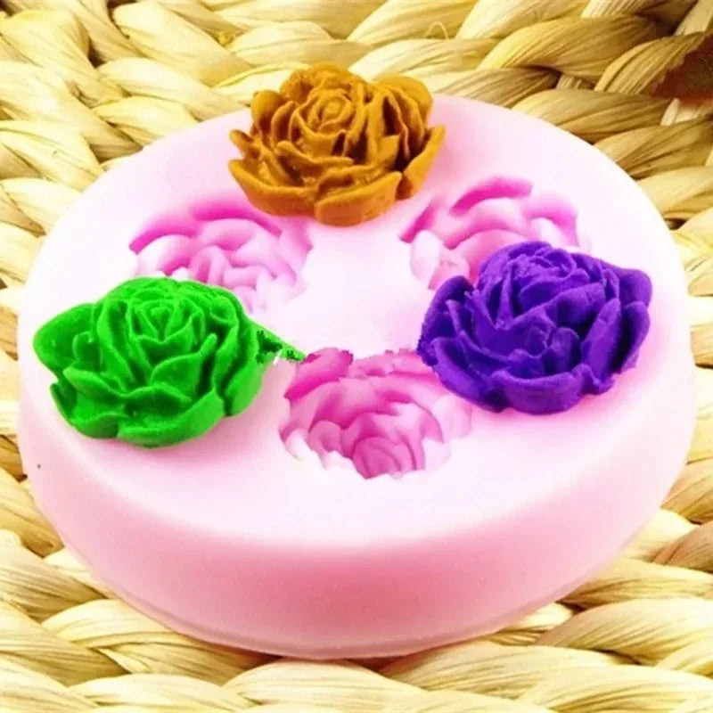 3D Rose Silicone Mold – Fondant, Chocolate & Cake Decorating Silicone Baking Mold Axl
