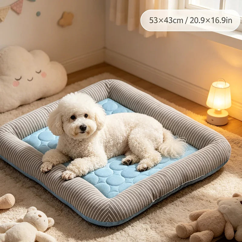 KEMORELA Ice Silk Cooling Dog Mat – Breathable Pet Sleeping Pad Dog Cooling Mat Axl 53x43cm