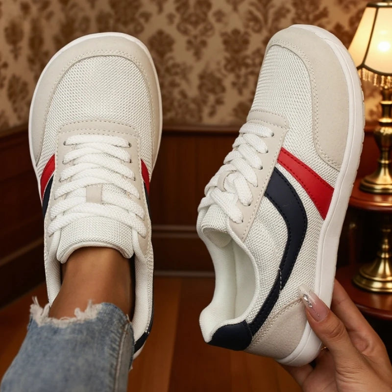 Women's Wide Toe Barefoot Sneakers – Breathable Canvas Flat Shoe Canvas Sneakers Axl