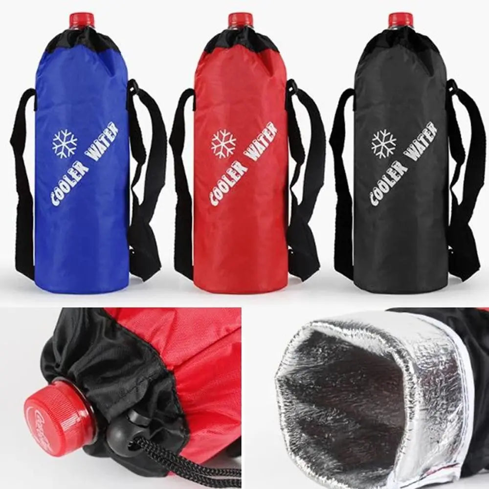 Insulated Water Bottle Bag – Drawstring Cooler Tote Pouch Insulated Bottle Bag Axl