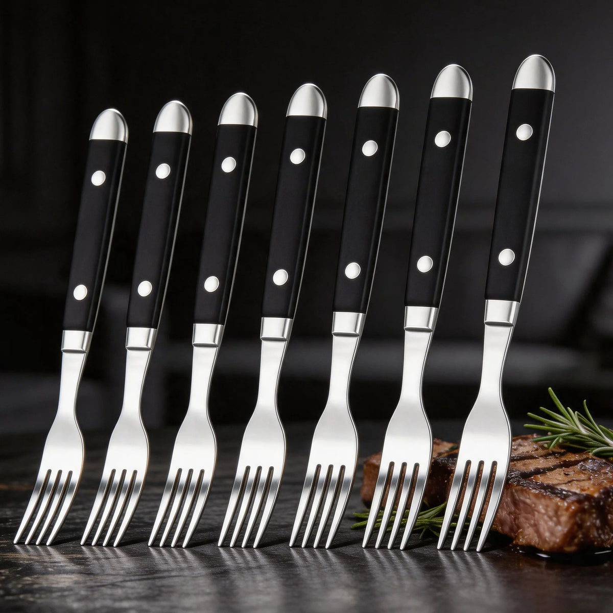 Stainless Steel Steak Fork Set with Ergonomic Handle | 1–8 Pcs Steak Fork Set Axl