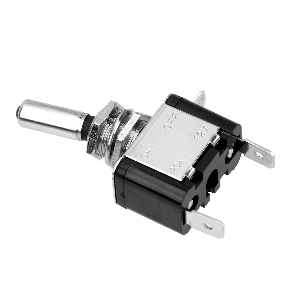 12V 20A LED Toggle Switch with Cover – SPST On/Off Car Switch Automotive Toggle Switch Axl