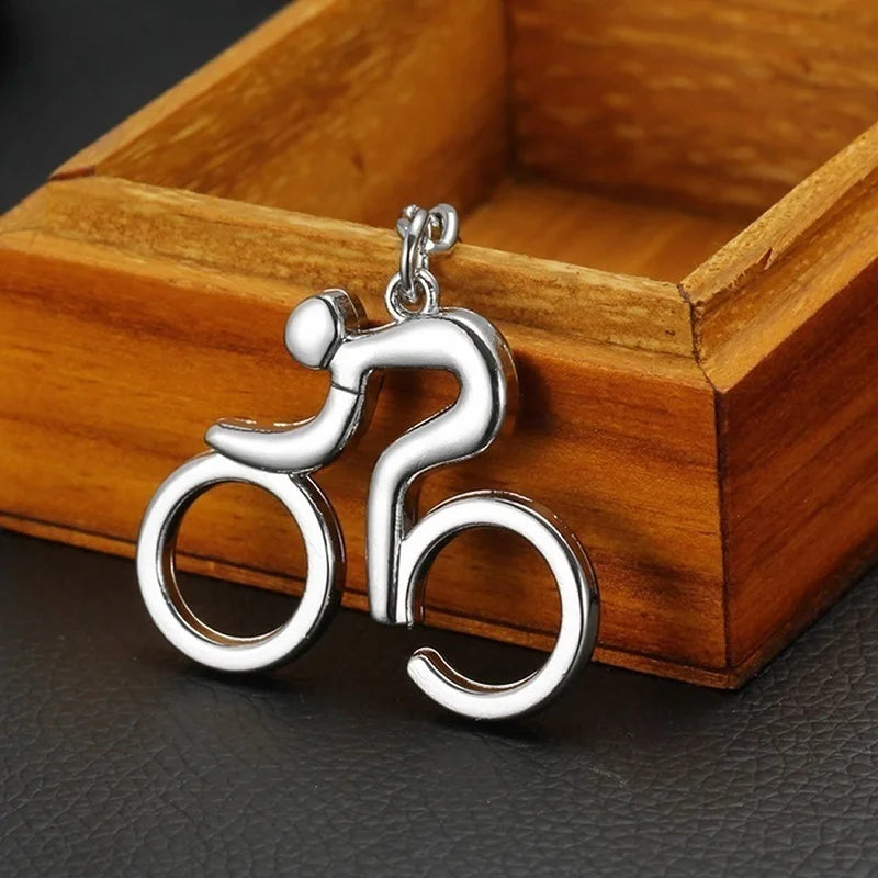 Metal Bicycle Cycling Keychain – Stainless Steel Bike Keyring Sports Keychain Axl