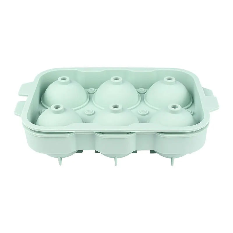 Silicone Ice Ball Mold – 6 Cavity Large Sphere Maker for Whiskey Ice Ball Mold Axl Fresh Green