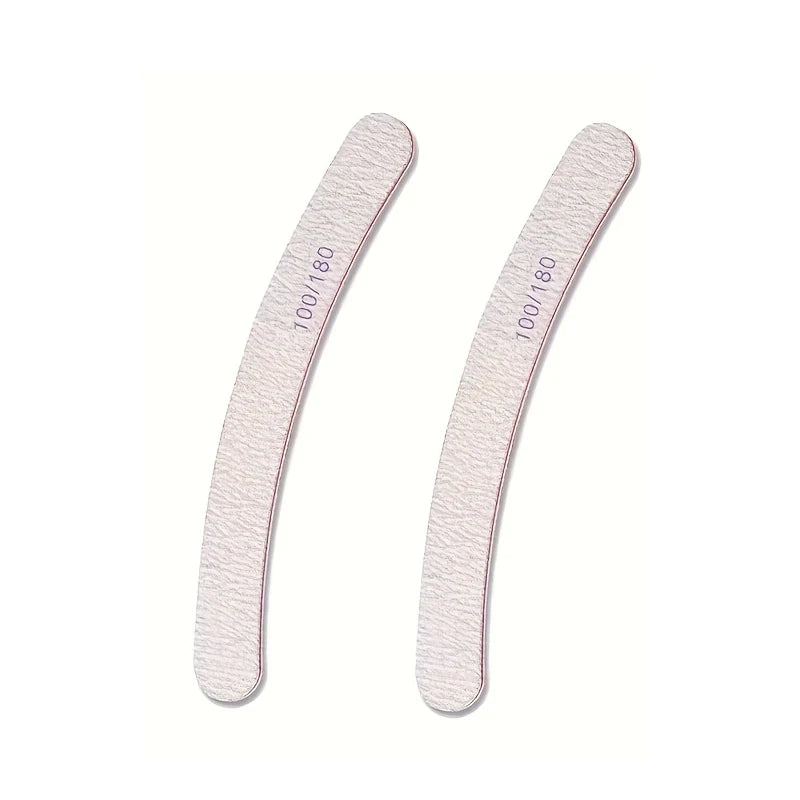 SHIBO Nail File Buffer Set – 100/180 Grit Double-Sided Emery Board Nail File Set Axl 2pcs-nail file-WX