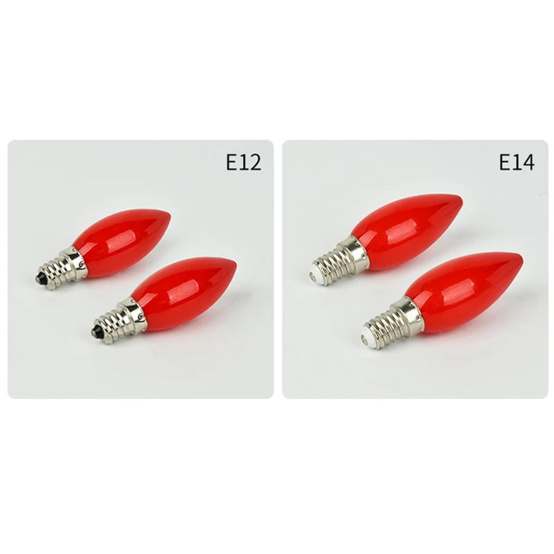 LED Altar Candle Bulb E12/E14 Red Temple Decorative Lamp Decorative LED Bulb Axl