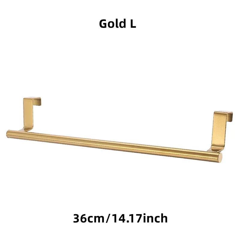 Over Door Towel Rack – Stainless Steel Hanging Bar Holder Over Door Towel Rack Axl K1-Gold L XL