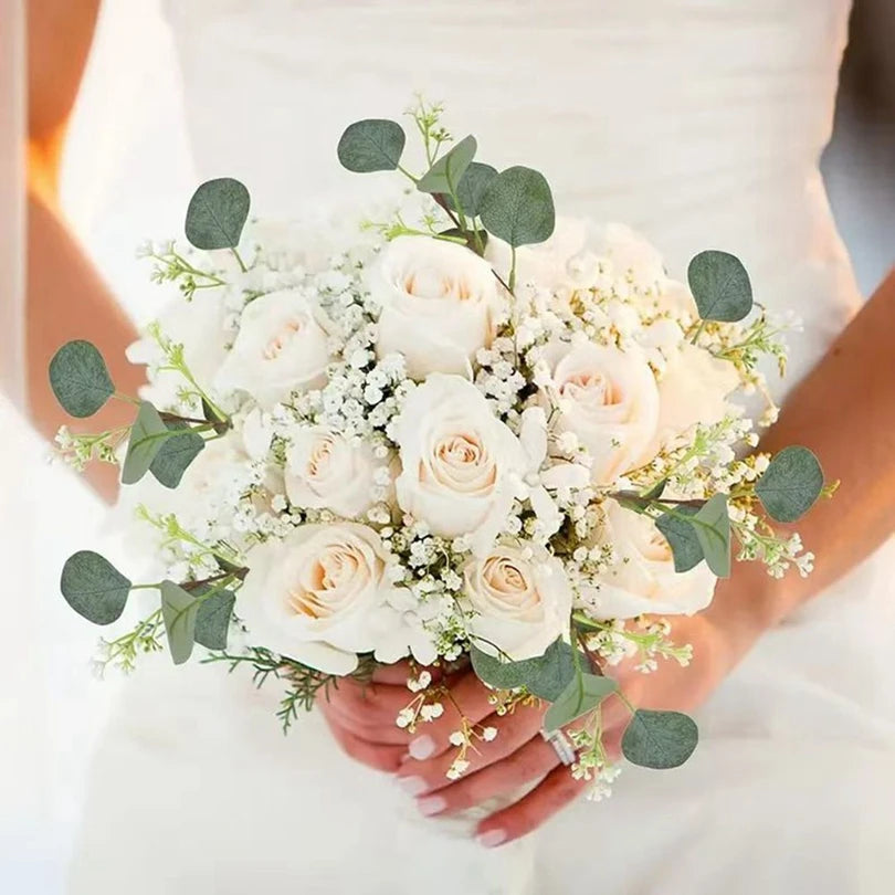 Artificial Eucalyptus Stems – Faux Greenery for Wedding & Home Artificial Floral Stems Axl
