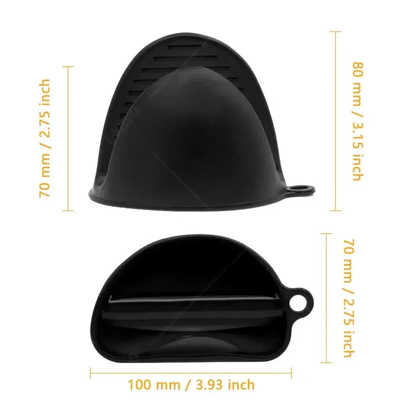 2-Pack Silicone Oven Mitts – Heat-Resistant Non-Slip Pot Holders Silicone Oven Mitts Axl