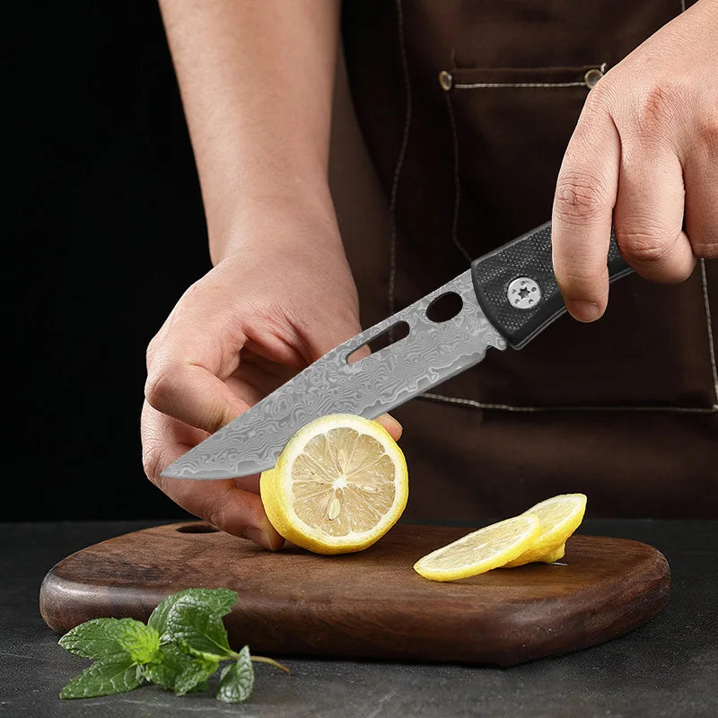 Damascus Steel Kitchen Knife – Chef, Paring & Slicing | InLeung Damascus Kitchen Knife Axl