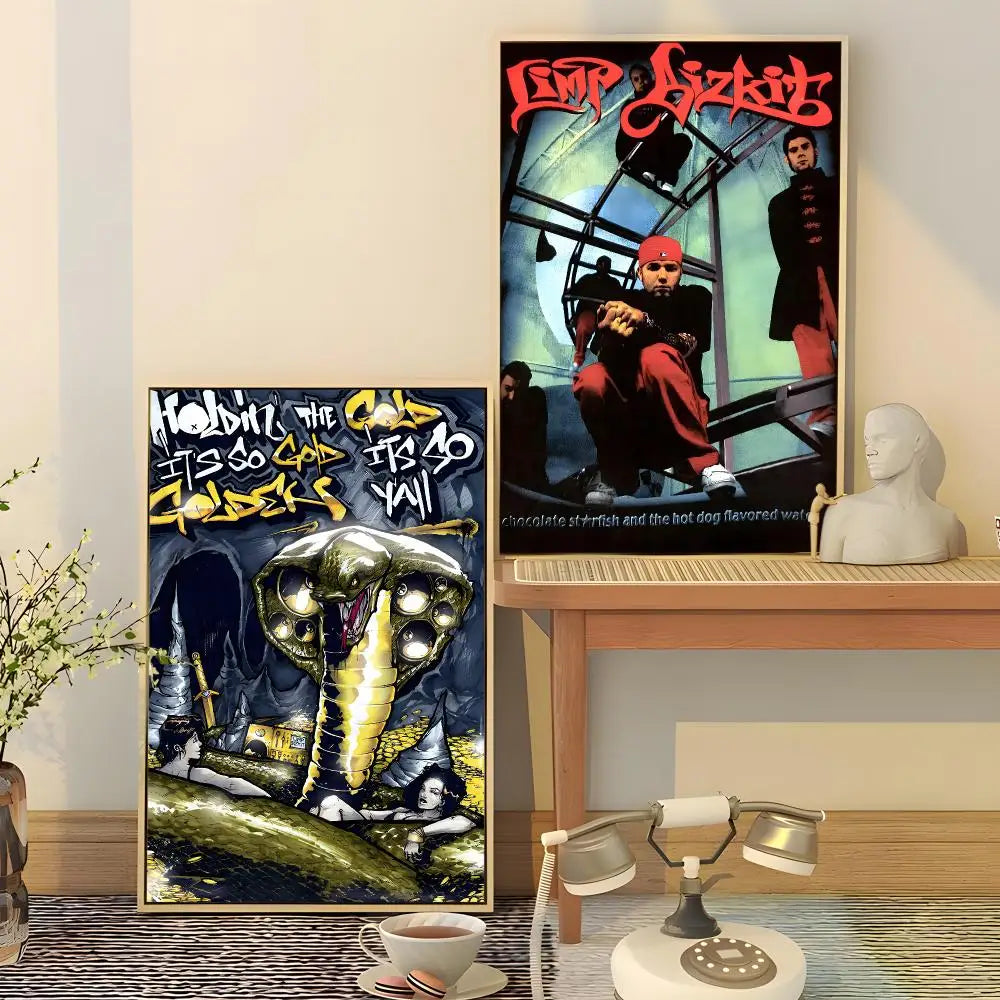 Limp Bizkit Poster – HD Waterproof PVC Wall Sticker Decor Wall Poster Sticker Axl