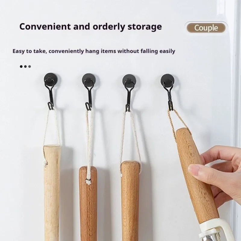 Neodymium Magnetic Hooks 5KG – 360° Swivel No-Drill, 4-Pack Magnetic Hooks Axl