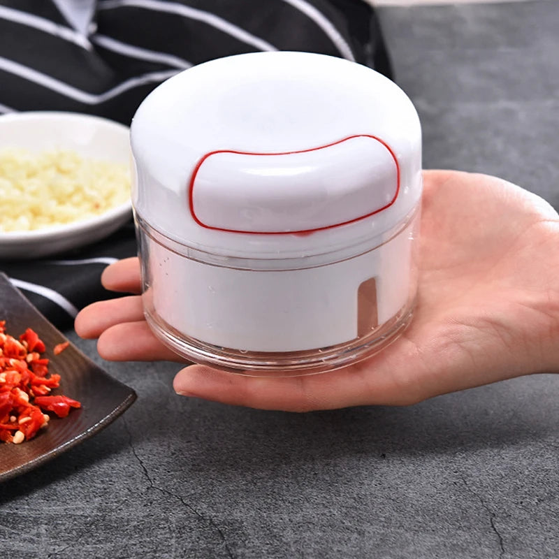 Manual Pull-String Garlic Press & Vegetable Chopper Manual Food Chopper Axl