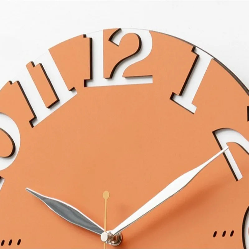 Modern Silent Pendulum Wall Clock – Minimalist Wood Decor Decorative Wall Clock Axl