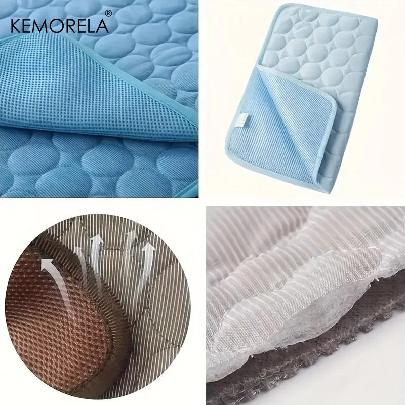 KEMORELA Pet Cooling Mat – Summer Ice Pad for Cats & Dogs Pet Cooling Mat Axl
