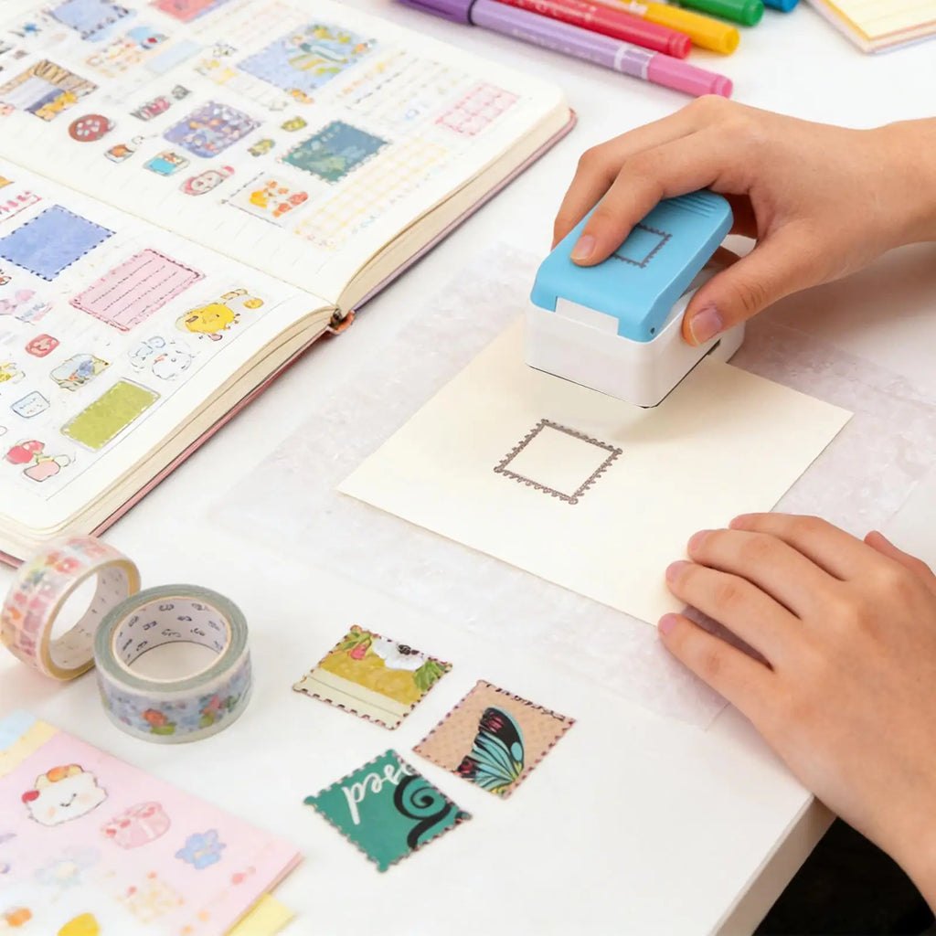 Square Postage Stamp Hole Puncher – Scrapbooking & DIY Crafts Craft Hole Puncher Axl